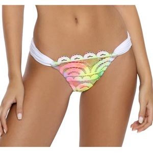 PQ Swim Cali Tie Dye Lace Fanned Full Bottom